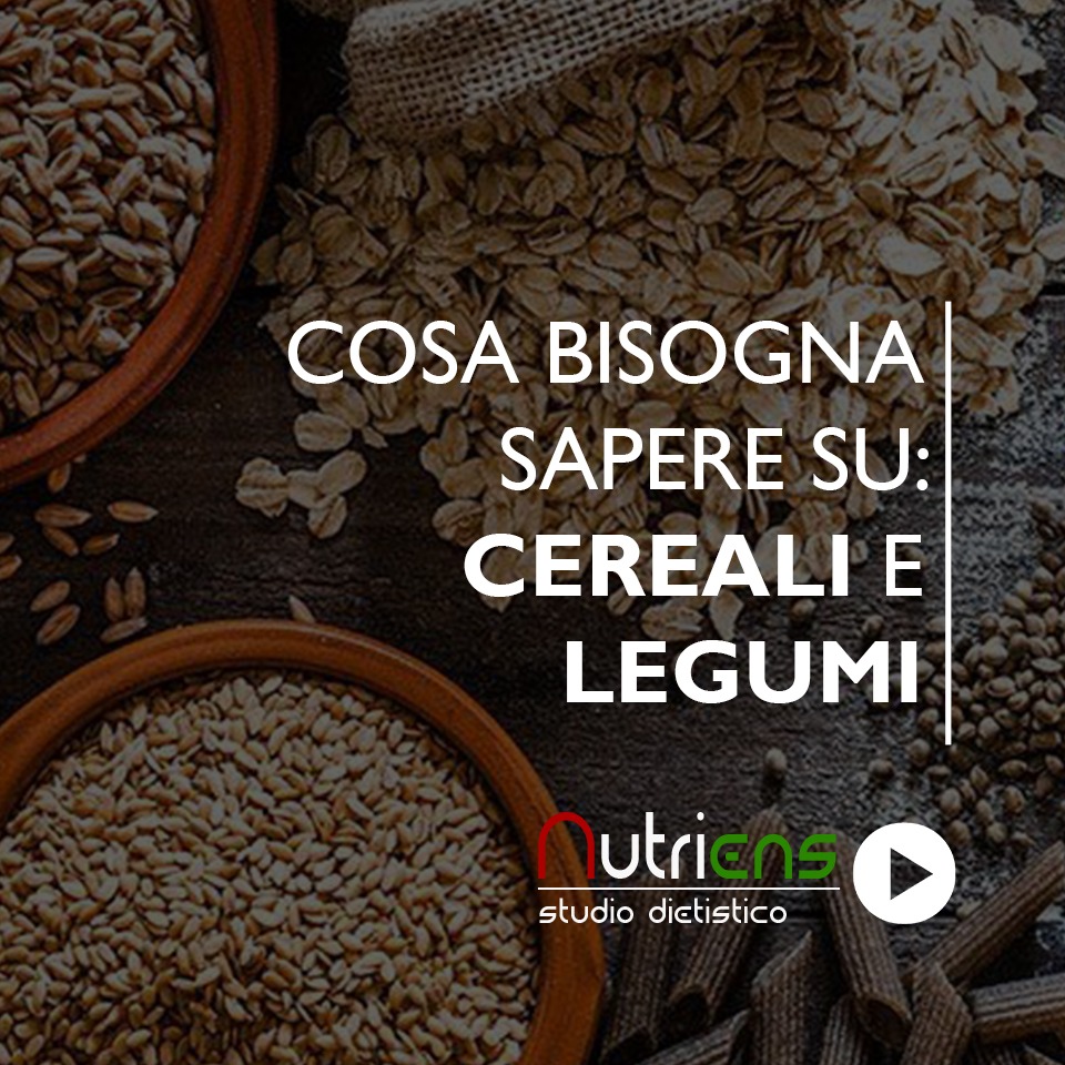 PIU CEREALI INTEGRALI E LEGUMI